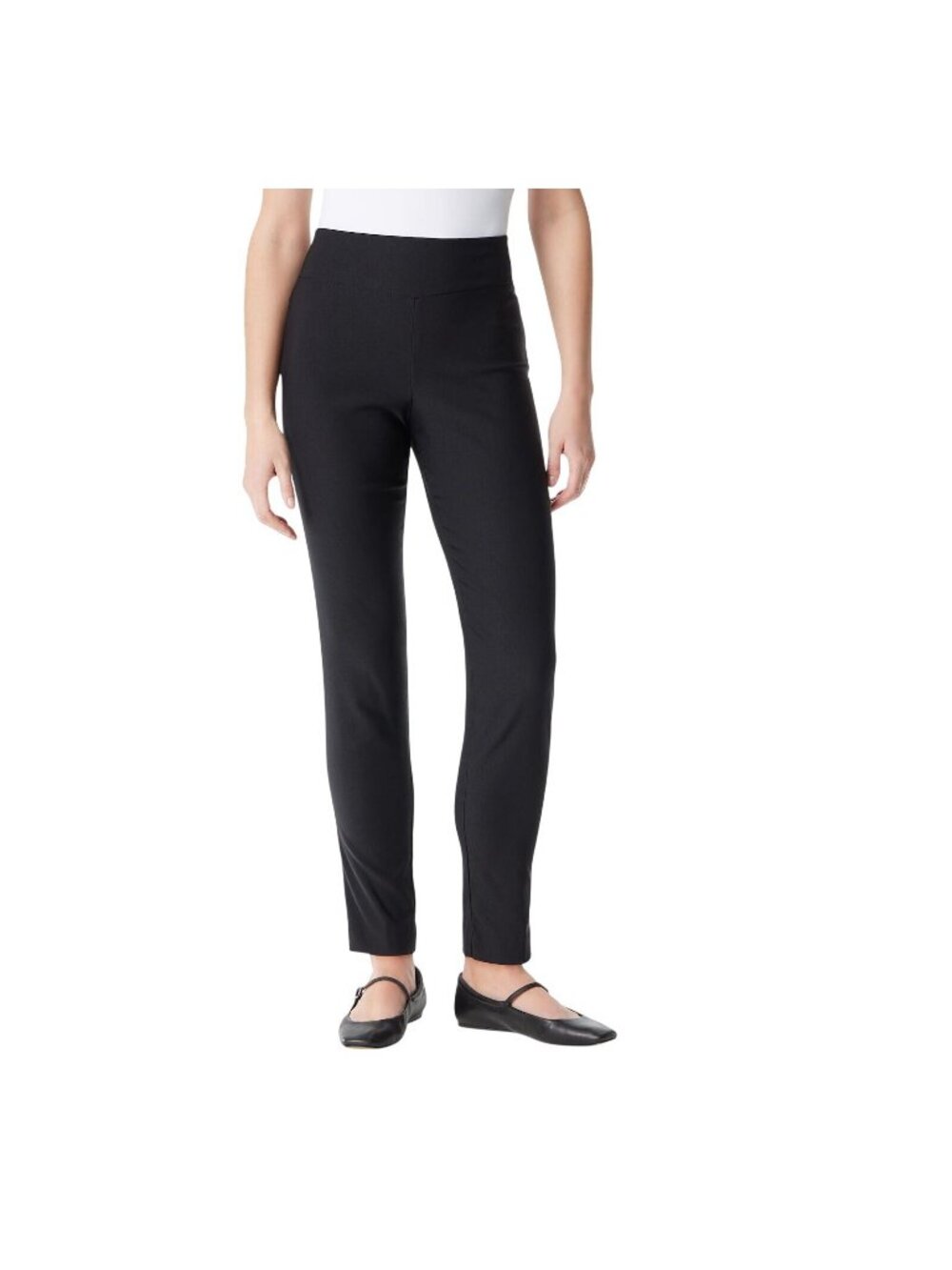NWT Gloria Vanderbilt Slimming Pull-On Trousers 30239208 Black 6P